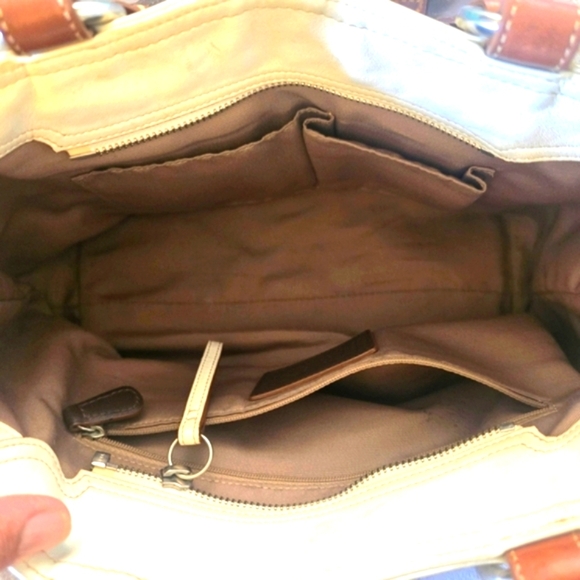 Coach Vintage Soho Double Buckle Cream & Brown Tote in Beautiful Condition! - Picture 5 of 12